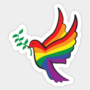 Rainbow Dove Sticker